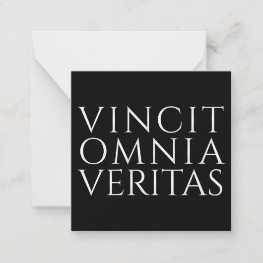 VINCIT OMNIA VERITAS - Light Note Kaart Notitiekaartje (Voorkant)