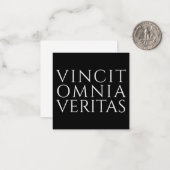 VINCIT OMNIA VERITAS - Light Note Kaart Notitiekaartje (Voorkant / Achterkant in situ)