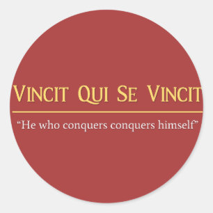 Vincit Qui Se Vincit Latijnse zin Stickers