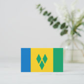 Vincy Vlag, Vlag van Saint Vincent & de Grenadines Visitekaartje (Staand voorkant)
