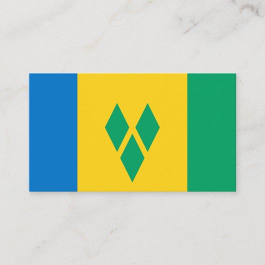 Vincy Vlag, Vlag van Saint Vincent & de Grenadines Visitekaartje (Voorkant)