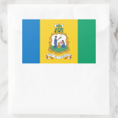 Vincy Vlag & Zegel, Saint Vincent & de Grenadines Rechthoekige Sticker (Tas)
