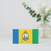 Vincy Vlag & Zegel, Saint Vincent & de Grenadines Visitekaartje (Staand voorkant)
