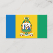 Vincy Vlag & Zegel, Saint Vincent & de Grenadines Visitekaartje (Voorkant)