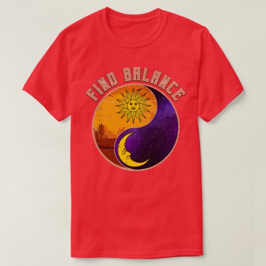 Vind Balance Yin Yang Positief T-shirt (Design voorkant)