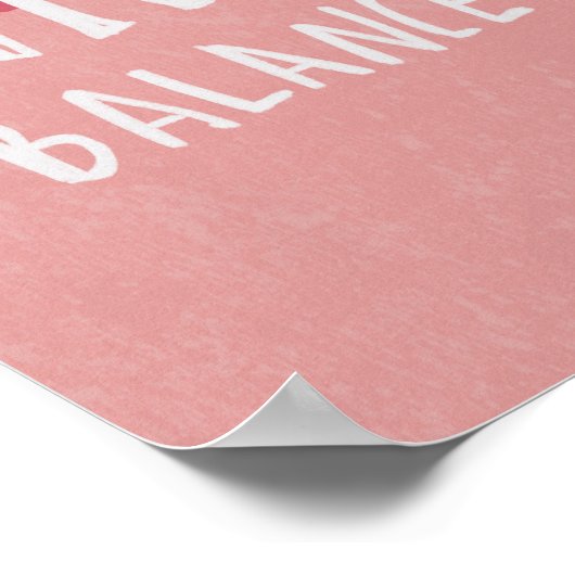 Vind balans Cactus minimalistisch Poster (Hoek)