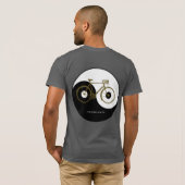 VIND BALANS _ yin yang fiets T-shirt (Achterkant volledig)