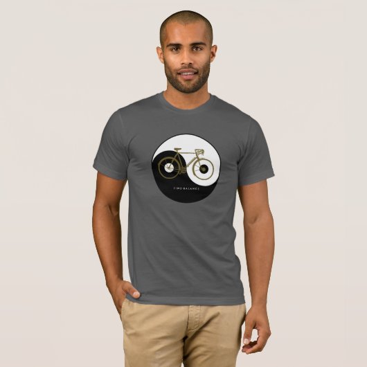 VIND BALANS yin yang Fiets T-shirt (Voorkant volledig)