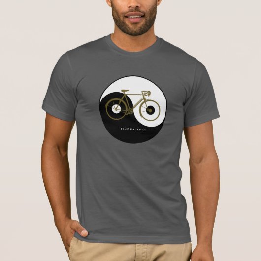 VIND BALANS yin yang Fiets T-shirt (Voorkant)