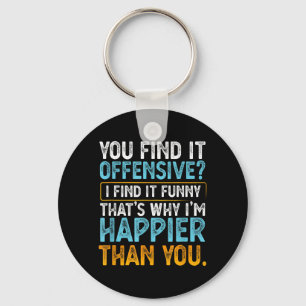 Vind beledigend, vind grappig - Humor Sarcasme Sleutelhanger