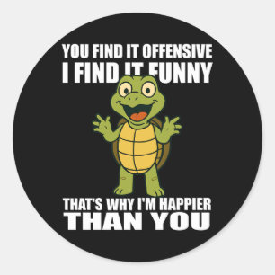 Vind beledigend Vind grappig Volwassenen humor cit Ronde Sticker