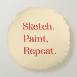 Vind creatieve ritme met moderne lettering rond kussen