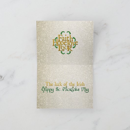 Vind de 4 bladklaver St. Patricks Day Kaart (Binnen)