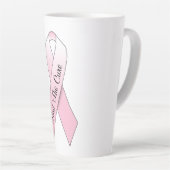 Vind de Cure Pink Ribbon Latte Mok (Rechterhoek)