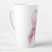 Vind de Cure Pink Ribbon Latte Mok (Linkerhoek)