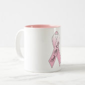 Vind de Cure Pink Ribbon Tweekleurige Koffiemok (Voorkant links)