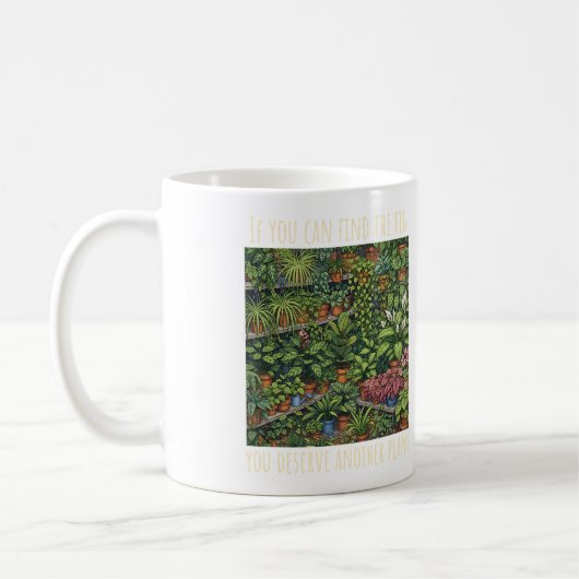 Vind de Fig Funny Plant Liefhebber Koffiemok (Links)