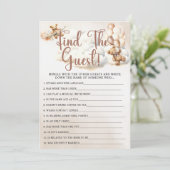 VIND DE GAST Baby Shower Spel Cute Beer Kaart (Staand voorkant)