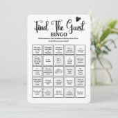 Vind De Gast Bingo Bruidsdouche Spel Modern Kaart (Staand voorkant)