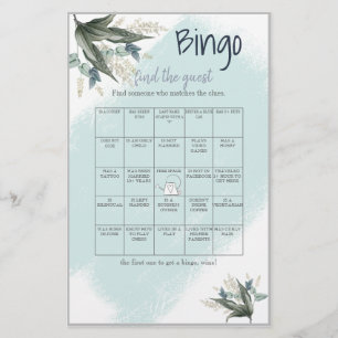 Vind de Gast Bingo Bruidsfeest Spelkaart Flyer