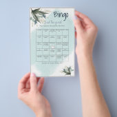 Vind de Gast Bingo Bruidsfeest Spelkaart Flyer (Hand)