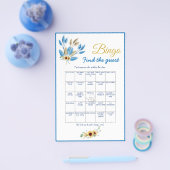 Vind de Gast Bingo Bruidsfeest Spelkaart Flyer (Enkel)