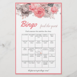 Vind de Gast Bingo Bruidsfeest Spelkaart Flyer