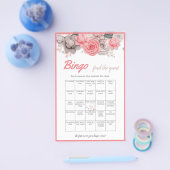 Vind de Gast Bingo Bruidsfeest Spelkaart Flyer (Enkel)