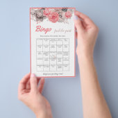 Vind de Gast Bingo Bruidsfeest Spelkaart Flyer (Hand)