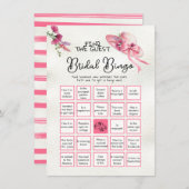 Vind de Gast BINGO Derby Roze Pet Bruids spel Kaart (Voorkant / Achterkant)