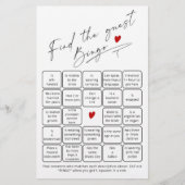 Vind de gast bingo Elegant script bruids spel (Voorkant)