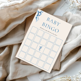 Vind de gast Bingo Game Bow Baby shower Kaart