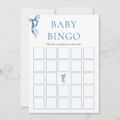 Vind de gast Bingo Game Bow Baby shower Kaart (Voorkant)