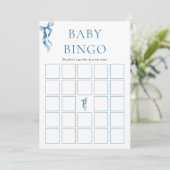 Vind de gast Bingo Game Bow Baby shower Kaart (Staand voorkant)