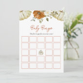 Vind de gast Bingo Game Pumpkin Baby shower Kaart (Staand voorkant)