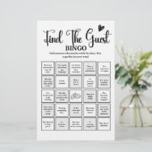 Vind de gast bingo Vrijgezellenfeest spel Modern (Staand voorkant)