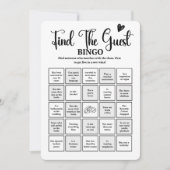 Vind de gast bingo Vrijgezellenfeest spel Modern Kaart (Voorkant)