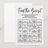 Vind de Gast Bruids Bruiloft BINGO Kaart Spel (Voorkant / Achterkant)