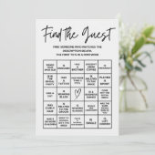 Vind de Gast Bruids Bruiloft BINGO Kaart Spel (Staand voorkant)