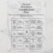 Vind de gast bruidsdouche Bingo Flyer (Voorkant)