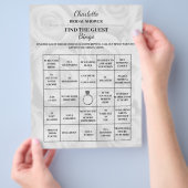 Vind De Gast Bruidsfeest Bingo Flyer (Hand)