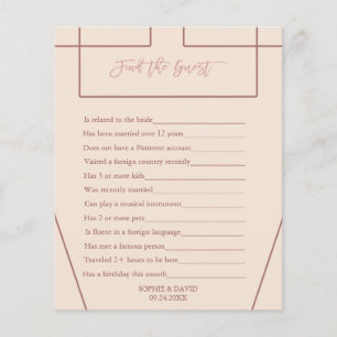 Vind de gast die ik spy Ivory Peach Wedding Game Flyer