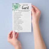 Vind de gast GreenRoses Bruidsfeest spelkaart Flyer (Hand)