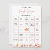 Vind de gast Herfst Baby shower bingo spel Kaart (Voorkant)