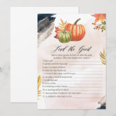 Vind de gast Herfst Pompoen Baby Shower Spelkaart Kaart (Voorkant / Achterkant)