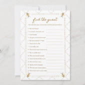 Vind De Gast Honingbij Baby Shower Spelkaarten Kaart (Voorkant)