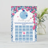 Vind de Gast Mamma Mia Verjaardag bingo spel kaart (Staand voorkant)