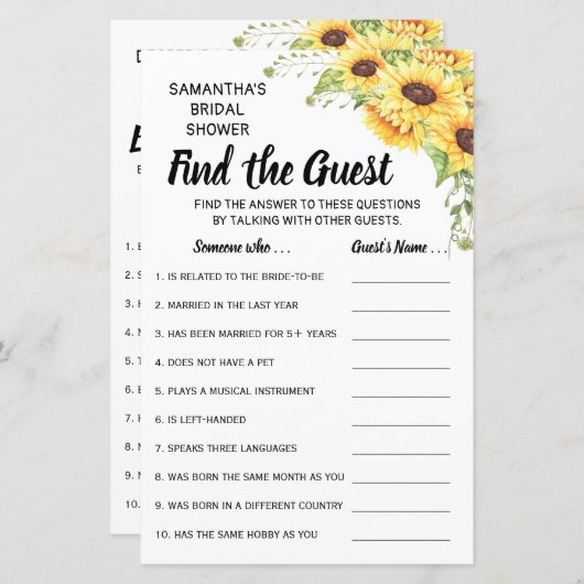 Vind de gast vrijgezellenfeest engels spaans spel (Voorkant / Achterkant)