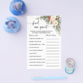 Vind de Gast Winter Bruidsbruiloft Spelkaart Flyer (Enkel)