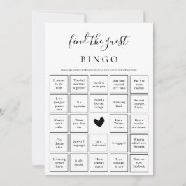 Vind de Guest Bingo Game Vrijgezellenfeest Kaart